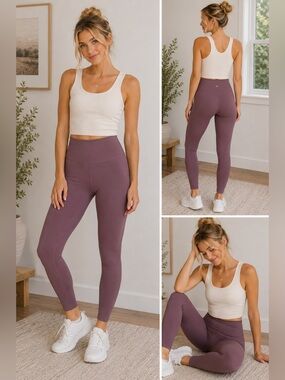 Athleta Ultra High Rise Elation Tight Leggings Purple Mauve Small 25414